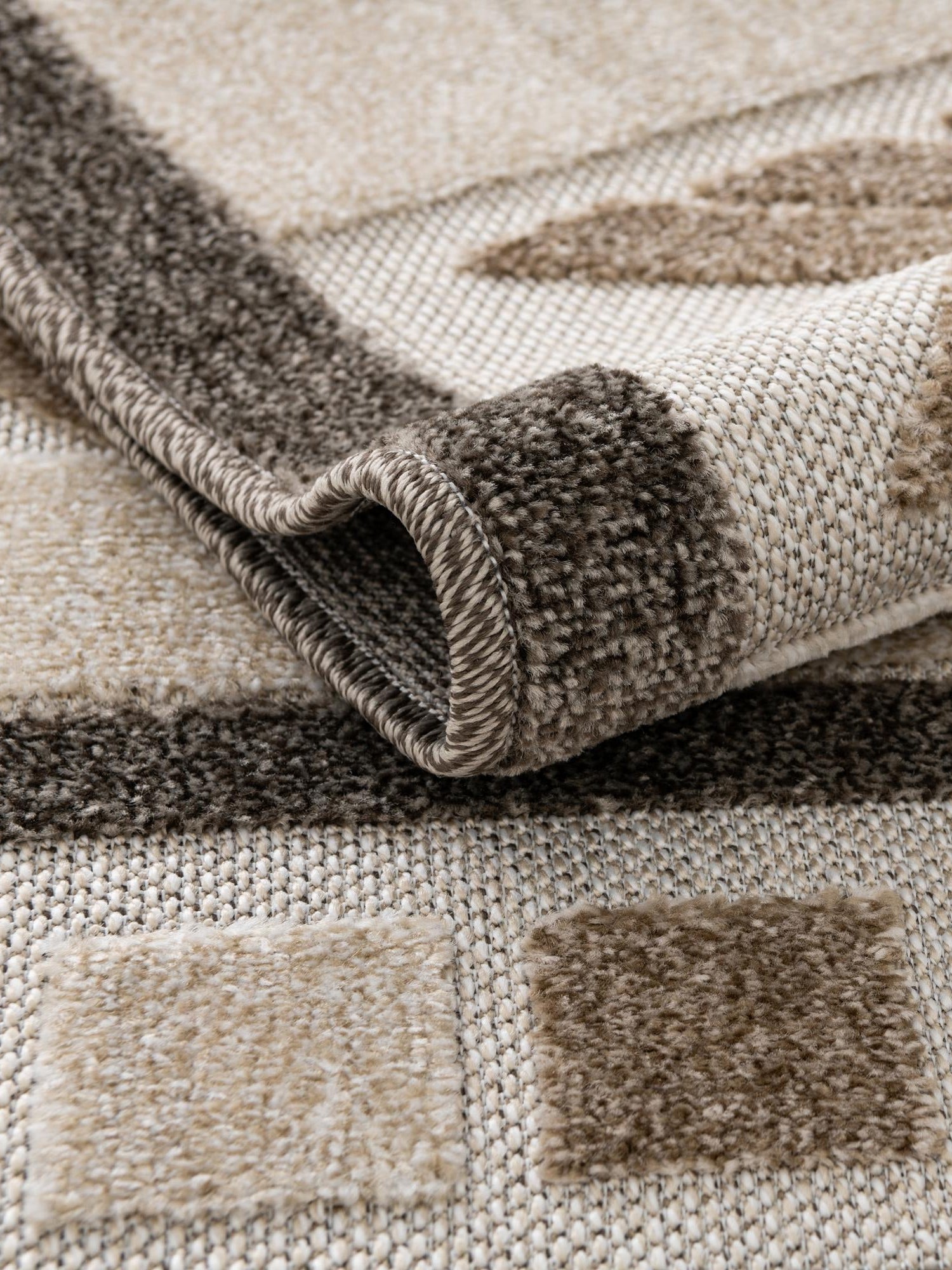 Beige 7' x 10' Outdoor Modern Rectangle Area Rug Weather Resistant for Patio, Deck, Terrace, Balcony, Porch 100% Polypropylene Modern Outside Carpet for Sale at Rug Engine