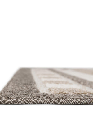 Beige 4' 1 x 6' 1 Outdoor Modern Rectangle Area Rug Weather Resistant for Patio, Deck, Terrace, Balcony, Porch 100% Polypropylene Modern Outside Carpet for Sale at Rug Engine