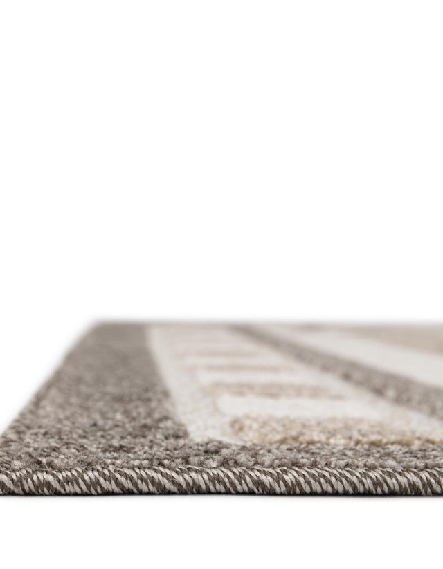 Beige 4' 1 x 6' 1 Outdoor Modern Rectangle Area Rug Weather Resistant for Patio, Deck, Terrace, Balcony, Porch 100% Polypropylene Modern Outside Carpet for Sale at Rug Engine