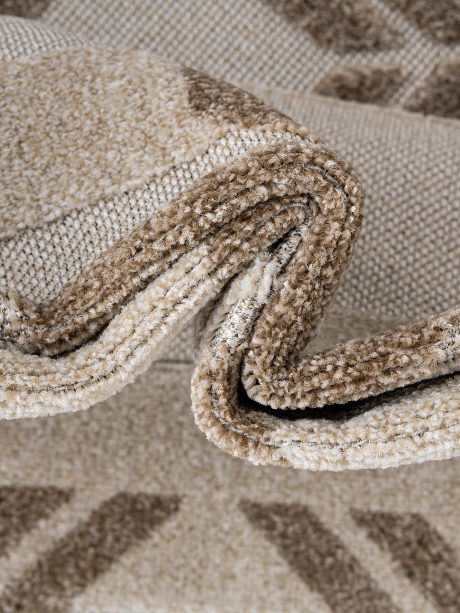 Beige 7' 10 x 11' Outdoor Modern Rectangle Area Rug Weather Resistant for Patio, Deck, Terrace, Balcony, Porch 100% Polypropylene Modern Outside Carpet for Sale at Rug Engine