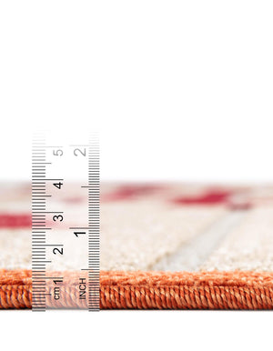 Burgundy 9' x 12' Outdoor Modern Rectangle Rug