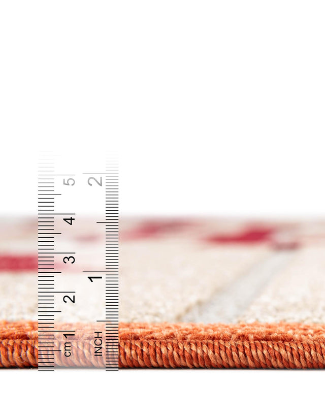 Burgundy 9' x 12' Outdoor Modern Rectangle Rug