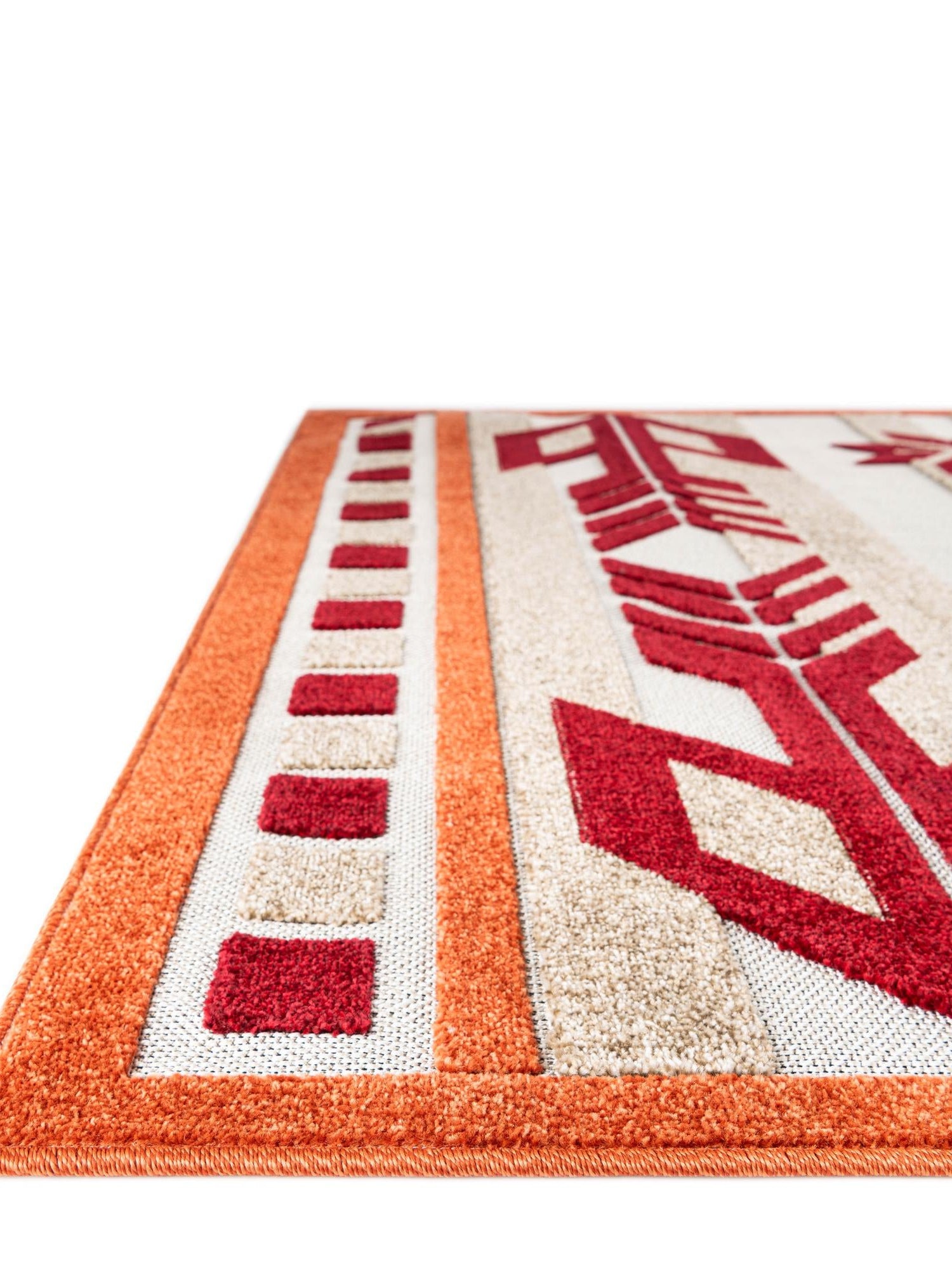 Burgundy 8' x 10' Outdoor Modern Rectangle Area Rug Weather Resistant for Patio, Deck, Terrace, Balcony, Porch 100% Polypropylene Modern Outside Carpet for Sale at Rug Engine