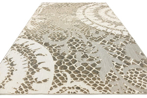 Cream 7' x 10' Outdoor Modern Rectangle Area Rug Weather Resistant for Patio, Deck, Terrace, Balcony, Porch 100% Polypropylene Modern Outside Carpet for Sale at Rug Engine