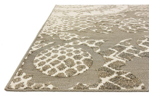 Cream 7' x 10' Outdoor Modern Rectangle Area Rug Weather Resistant for Patio, Deck, Terrace, Balcony, Porch 100% Polypropylene Modern Outside Carpet for Sale at Rug Engine