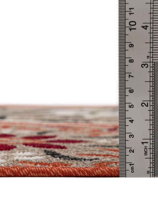 Terracotta 6' 1 x 9' Outdoor Modern Rectangle Area Rug Weather Resistant for Patio, Deck, Terrace, Balcony, Porch 100% Polypropylene Modern Outside Carpet for Sale at Rug Engine