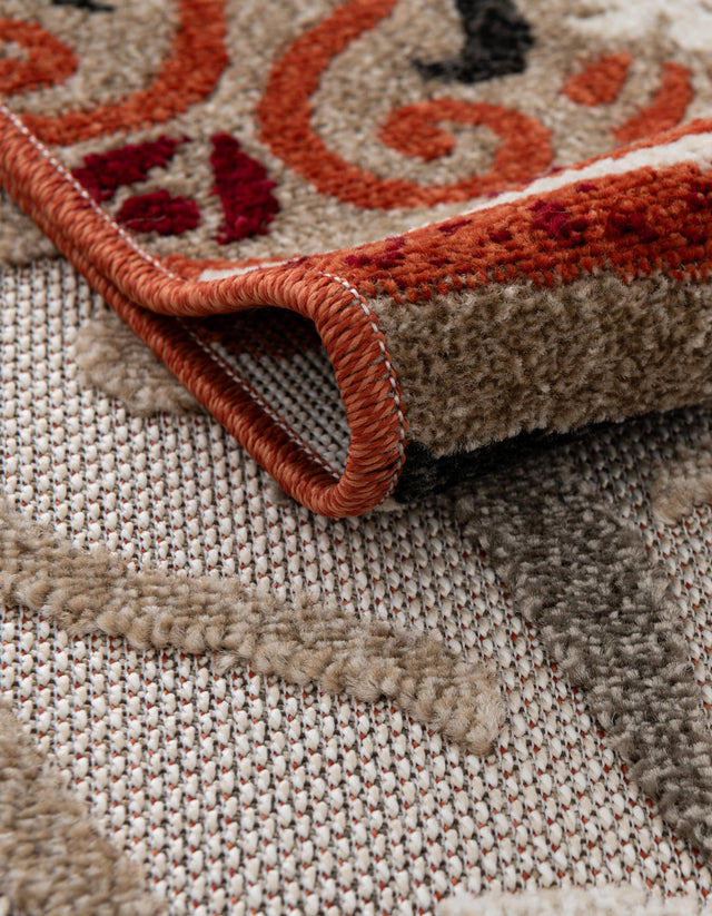 Terracotta 5' x 8' Outdoor Modern Rectangle Rug