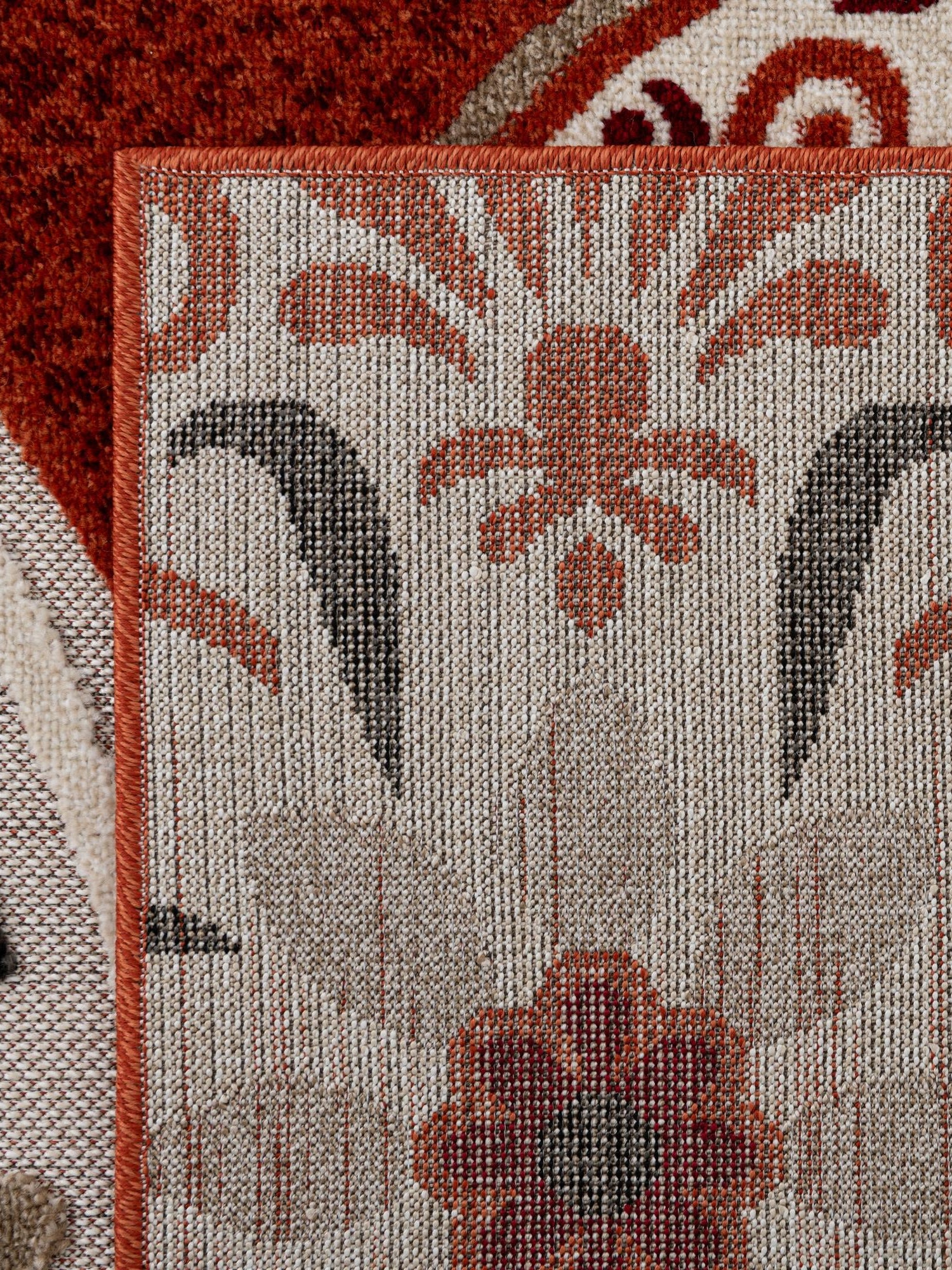 Terracotta 8' x 10' Outdoor Modern Rectangle Area Rug Weather Resistant for Patio, Deck, Terrace, Balcony, Porch 100% Polypropylene Modern Outside Carpet for Sale at Rug Engine