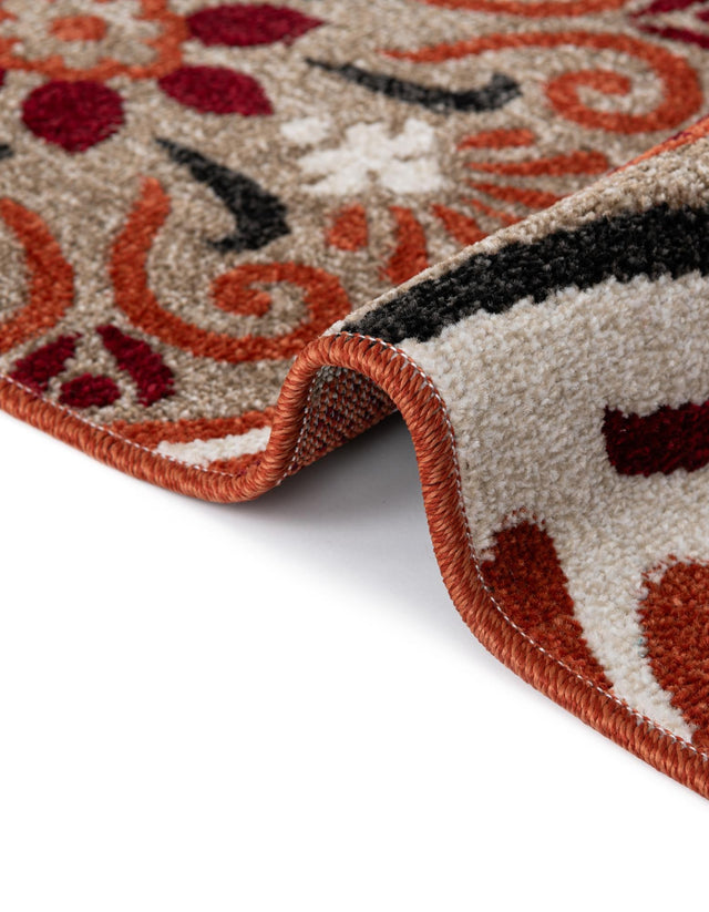 Terracotta 6' 1 x 9' Outdoor Modern Rectangle Area Rug Weather Resistant for Patio, Deck, Terrace, Balcony, Porch 100% Polypropylene Modern Outside Carpet for Sale at Rug Engine