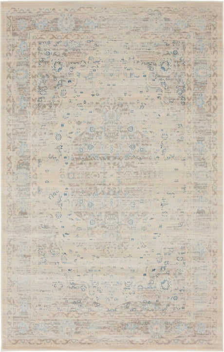 Dark Gray 4' 1 x 6' 1 Paris Rectangle Area Rug Distressed Vintage Style Easy-Clean Carpet for Living Rooms, Kitchen, Bedrooms, Office, Dorms for Sale at Rug Engine