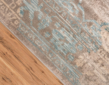 Dark Gray 4' 1 x 6' 1 Paris Rectangle Area Rug Distressed Vintage Style Easy-Clean Carpet for Living Rooms, Kitchen, Bedrooms, Office, Dorms for Sale at Rug Engine