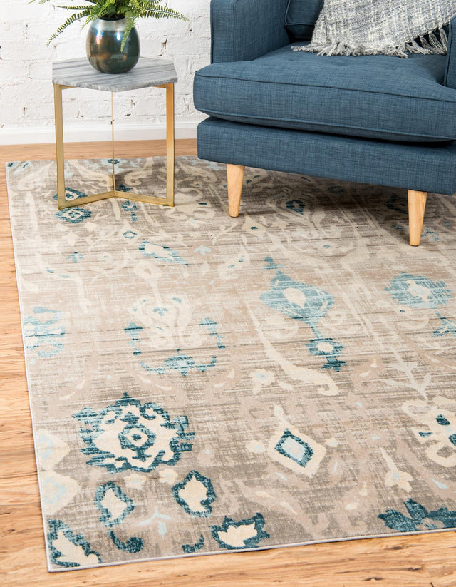 Dark Gray 8' x 10' Paris Rectangle Area Rug