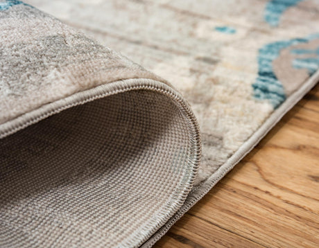 Dark Gray 4' 1 x 6' 1 Paris Rectangle Area Rug Distressed Vintage Style Easy-Clean Carpet for Living Rooms, Kitchen, Bedrooms, Office, Dorms for Sale at Rug Engine