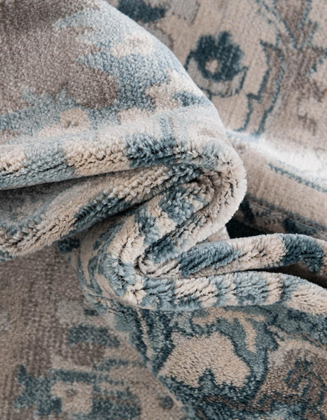 Dark Gray 4' 1 x 6' 1 Paris Rectangle Area Rug Distressed Vintage Style Easy-Clean Carpet for Living Rooms, Kitchen, Bedrooms, Office, Dorms for Sale at Rug Engine