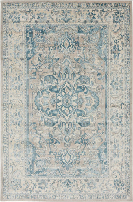 Dark Gray 4' 1 x 6' 1 Paris Rectangle Area Rug Distressed Vintage Style Easy-Clean Carpet for Living Rooms, Kitchen, Bedrooms, Office, Dorms for Sale at Rug Engine