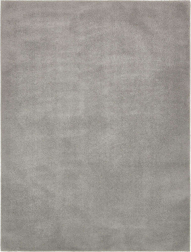 Light Gray 9' x 12' 2 Studio Solid Shag Rectangle Area Rug Thick Soft Touch Fluffy & Plush Shaggy Pile