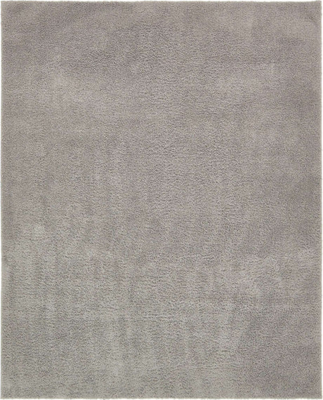 Light Gray 8' x 10' Studio Solid Shag Rectangle Area Rug Thick Soft Touch Fluffy & Plush Shaggy Pile