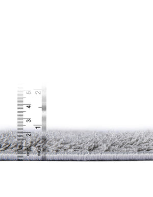 Light Gray 8' x 10' Studio Solid Shag Rectangle Rug