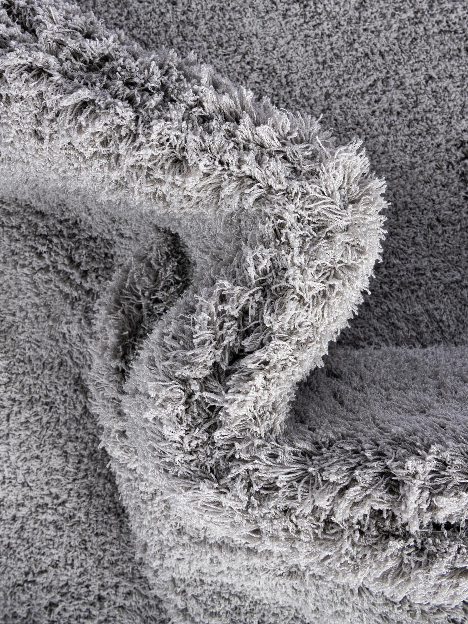 Light Gray 8' x 10' Studio Solid Shag Rectangle Area Rug Thick Soft Touch Fluffy & Plush Shaggy Pile Single Color Durable Carpet for Minimalist Decor for Sale at Rug Engine