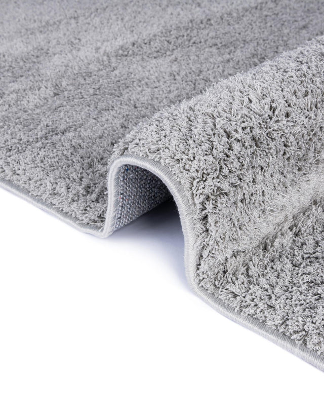 Light Gray 5' 1 x 8' Studio Solid Shag Rectangle Area Rug Thick Soft Touch Fluffy & Plush Shaggy Pile