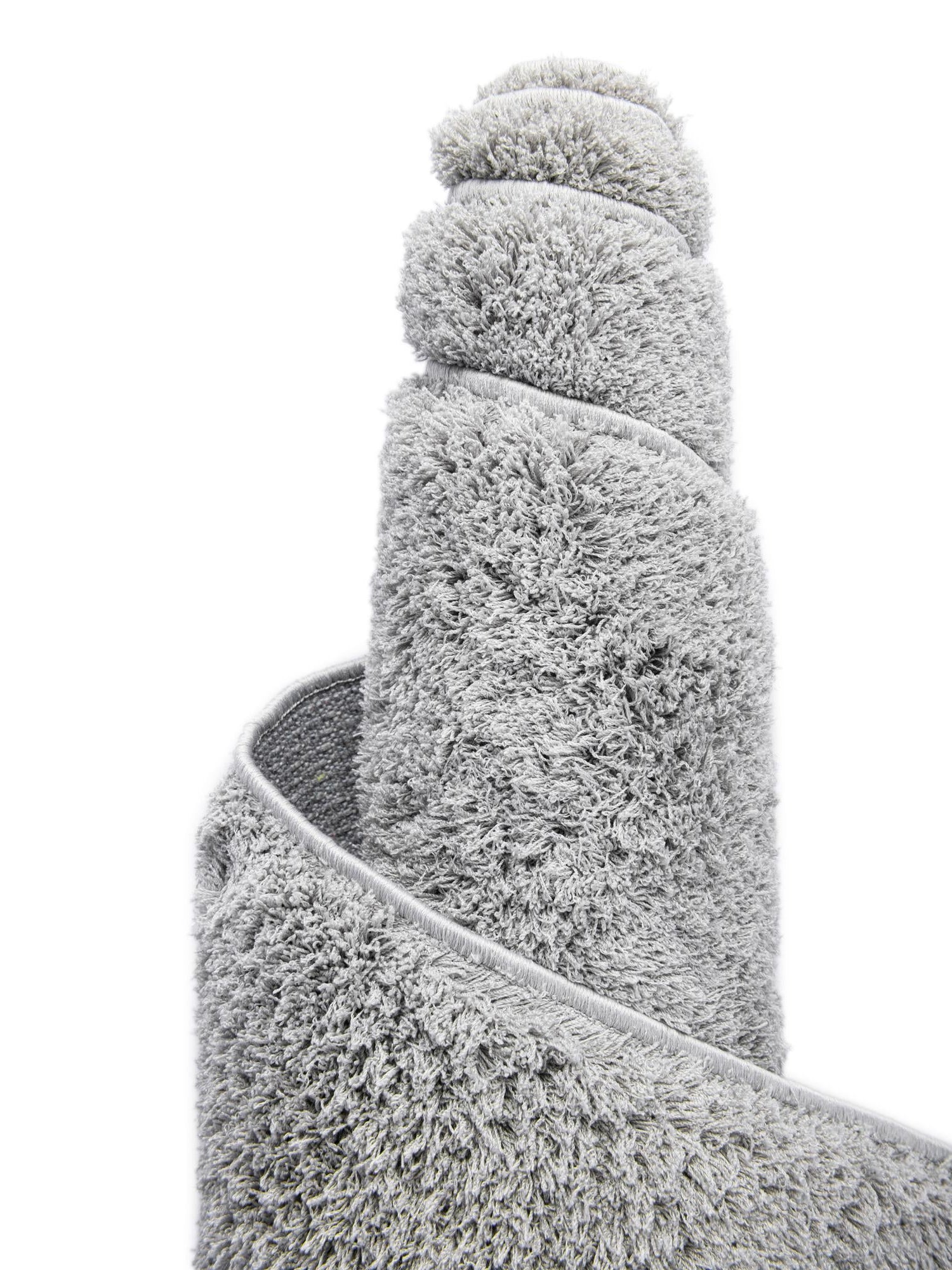 Light Gray 4' 1 x 6' 1 Studio Solid Shag Rectangle Area Rug Thick Soft Touch Fluffy & Plush Shaggy Pile Single Color Durable Carpet for Minimalist Decor for Sale at Rug Engine