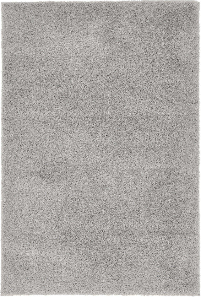 Light Gray 4' 1 x 6' 1 Studio Solid Shag Rectangle Area Rug Thick Soft Touch Fluffy & Plush Shaggy Pile
