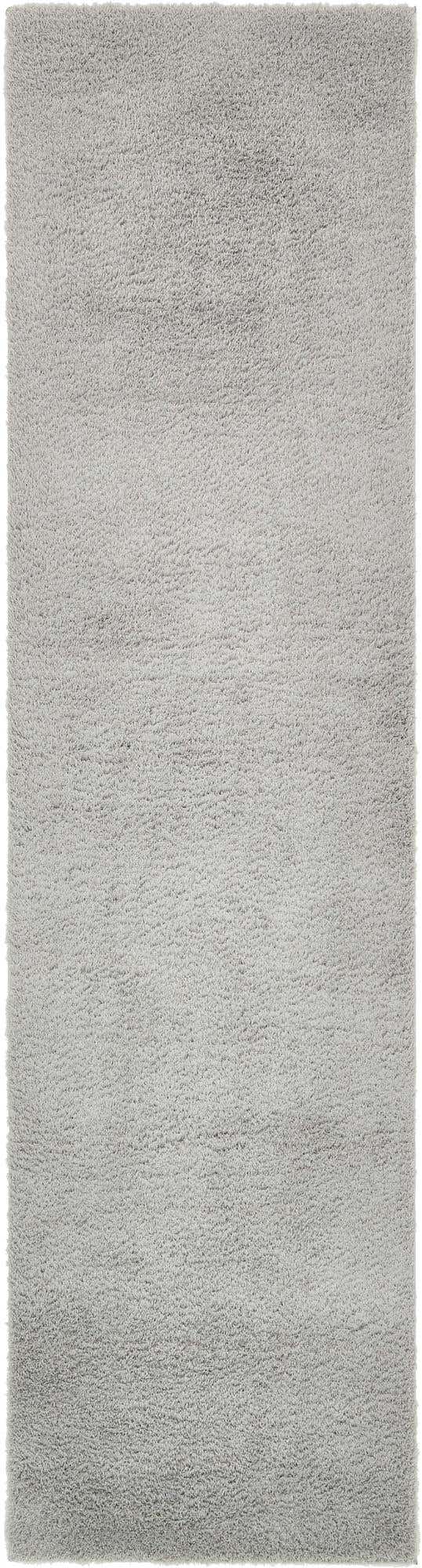 Light Gray 2' 7 x 10' Studio Solid Shag Runner Area Rug Thick Soft Touch Fluffy & Plush Shaggy Pile