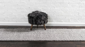 Light Gray 2' x 6' 9 Studio Solid Shag Runner Area Rug Thick Soft Touch Fluffy & Plush Shaggy Pile