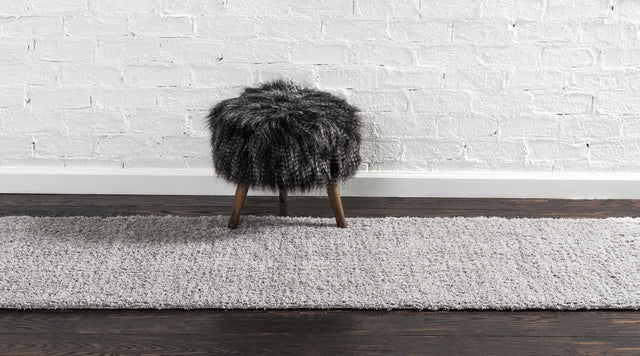 Light Gray 2' x 6' 9 Studio Solid Shag Runner Area Rug Thick Soft Touch Fluffy & Plush Shaggy Pile
