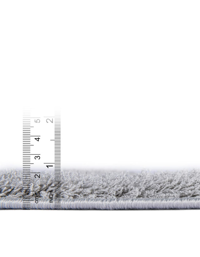 Light Gray 2' x 6' 9 Studio Solid Shag Runner Area Rug Thick Soft Touch Fluffy & Plush Shaggy Pile