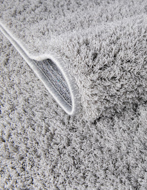 Light Gray 2' x 6' 9 Studio Solid Shag Runner Area Rug Thick Soft Touch Fluffy & Plush Shaggy Pile