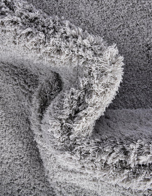 Light Gray 2' x 6' 9 Studio Solid Shag Runner Area Rug Thick Soft Touch Fluffy & Plush Shaggy Pile