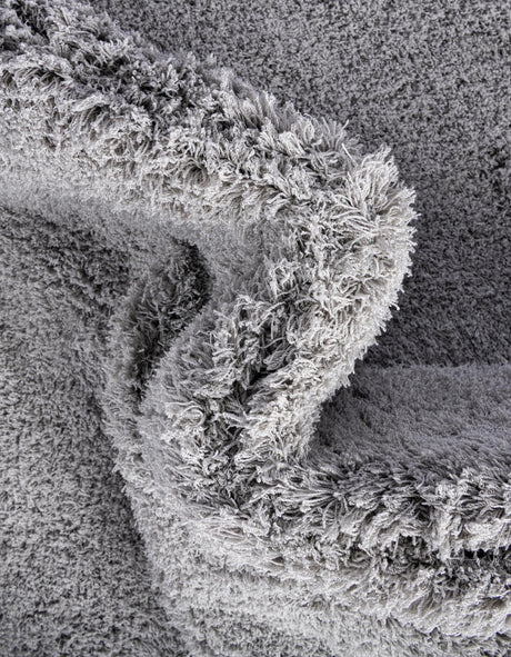 Light Gray 2' x 6' 9 Studio Solid Shag Runner Area Rug Thick Soft Touch Fluffy & Plush Shaggy Pile Single Color Durable Carpet for Minimalist Decor for Sale at Rug Engine