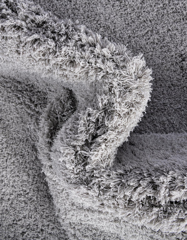 Light Gray 2' x 6' 9 Studio Solid Shag Runner Area Rug Thick Soft Touch Fluffy & Plush Shaggy Pile