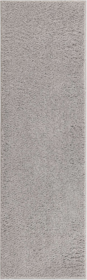 Light Gray 2' x 6' 9 Studio Solid Shag Runner Area Rug Thick Soft Touch Fluffy & Plush Shaggy Pile