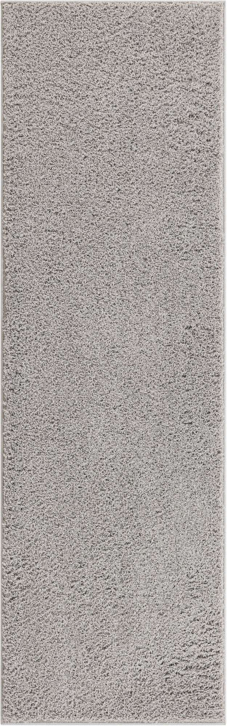 Light Gray 2' x 6' 9 Studio Solid Shag Runner Area Rug Thick Soft Touch Fluffy & Plush Shaggy Pile