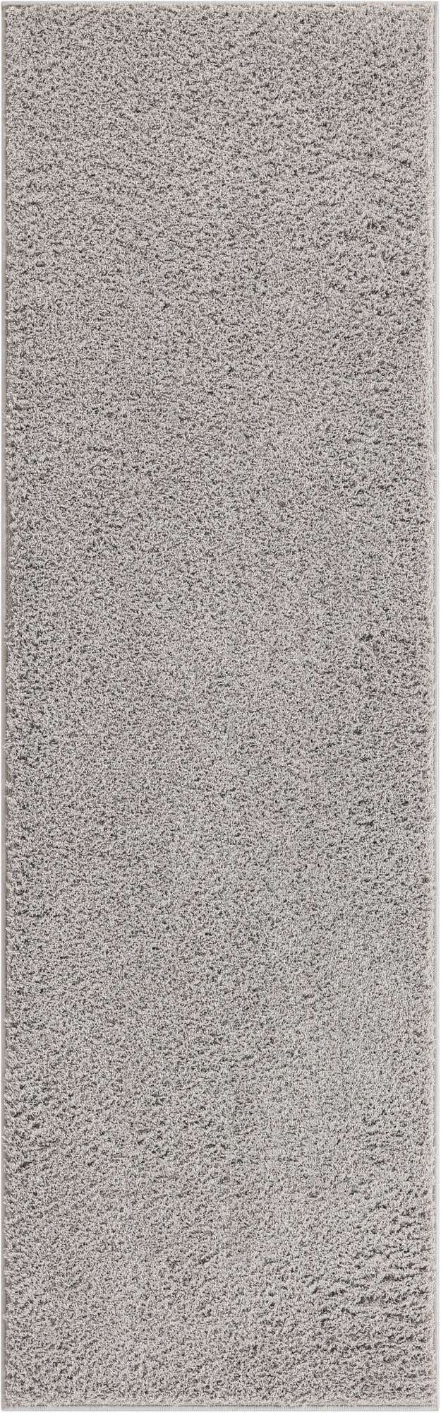 Light Gray 2' x 6' 9 Studio Solid Shag Runner Area Rug Thick Soft Touch Fluffy & Plush Shaggy Pile