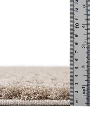 Taupe 5' 1 x 8' Studio Solid Shag Rectangle Area Rug Thick Soft Touch Fluffy & Plush Shaggy Pile