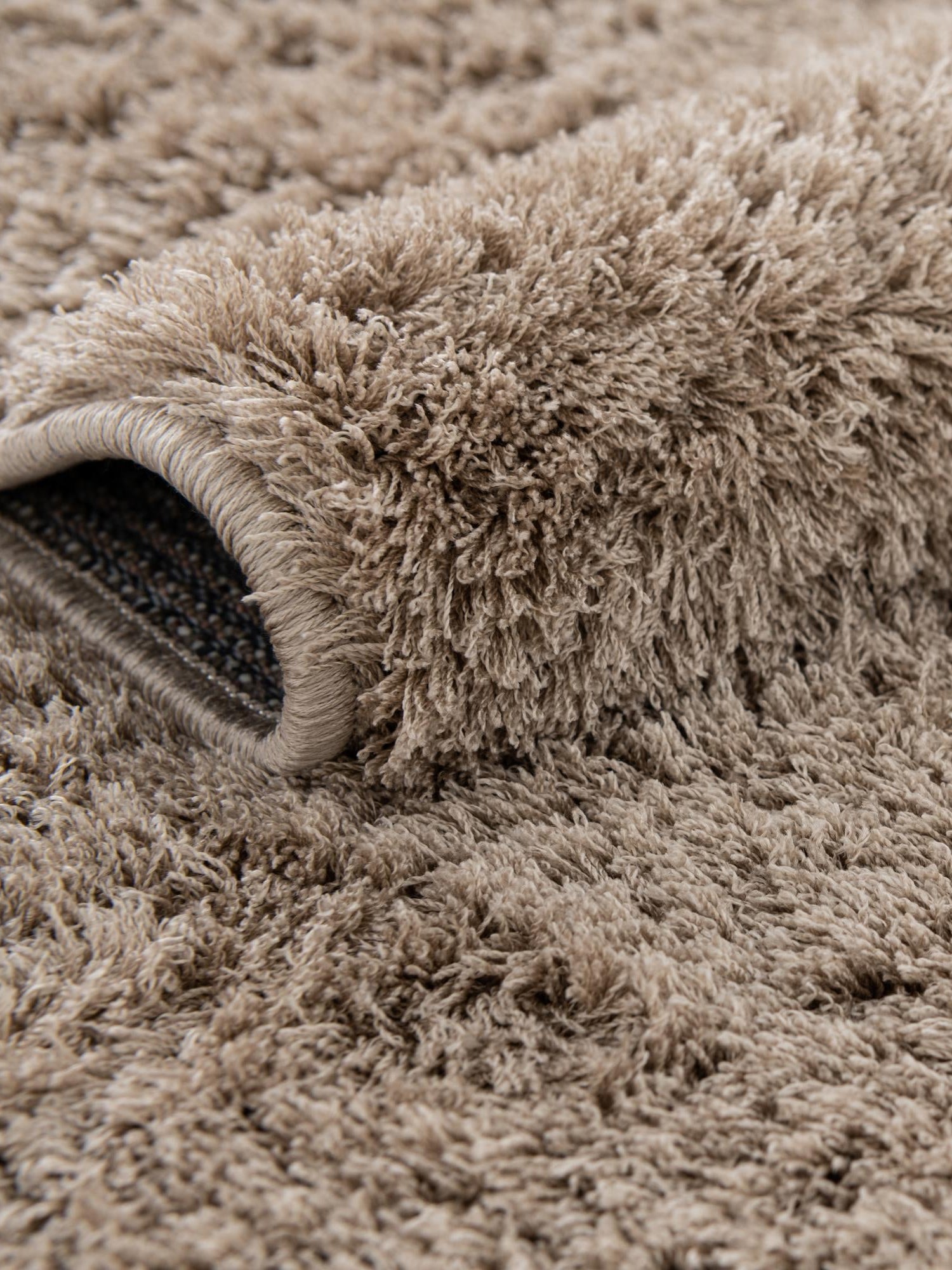 Taupe 9' x 12' 2 Studio Solid Shag Rectangle Area Rug Thick Soft Touch Fluffy & Plush Shaggy Pile Single Color Durable Carpet for Minimalist Decor for Sale at Rug Engine