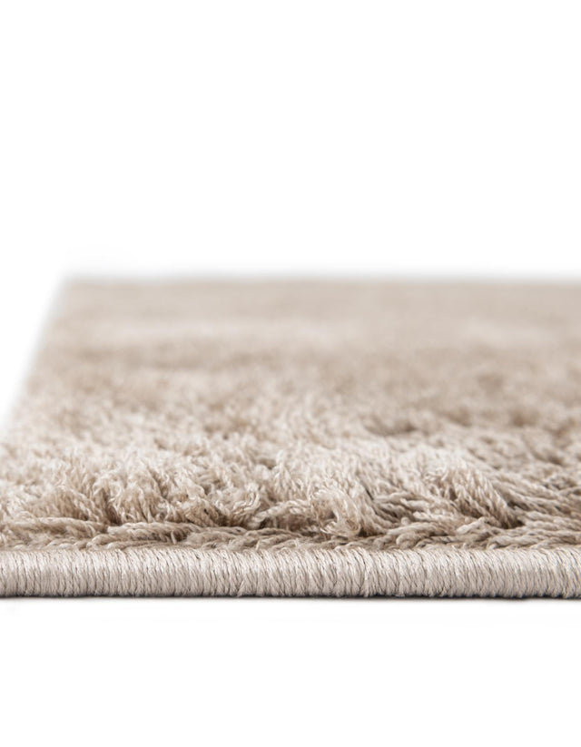 Taupe 4' 1 x 6' 1 Studio Solid Shag Rectangle Area Rug Thick Soft Touch Fluffy & Plush Shaggy Pile