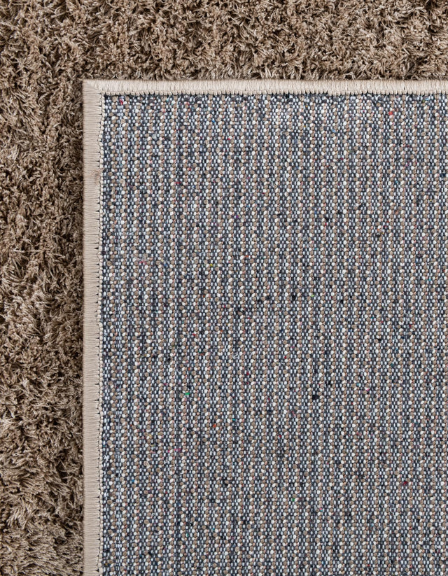 Taupe 8' x 10' Studio Solid Shag Rectangle Area Rug Thick Soft Touch Fluffy & Plush Shaggy Pile
