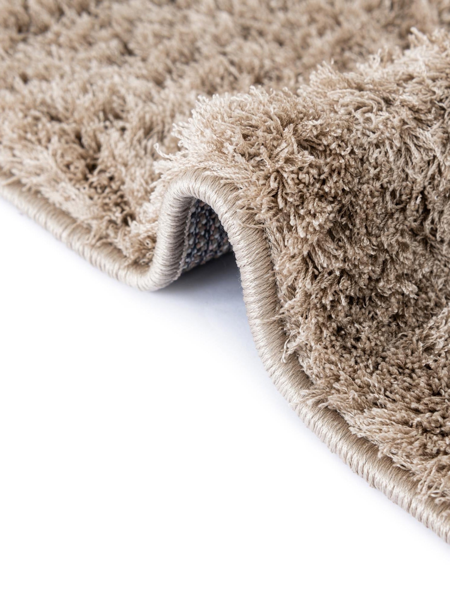 Taupe 9' x 12' 2 Studio Solid Shag Rectangle Area Rug Thick Soft Touch Fluffy & Plush Shaggy Pile Single Color Durable Carpet for Minimalist Decor for Sale at Rug Engine