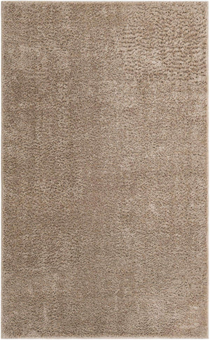 Taupe 5' 1 x 8' Studio Solid Shag Rectangle Area Rug Thick Soft Touch Fluffy & Plush Shaggy Pile