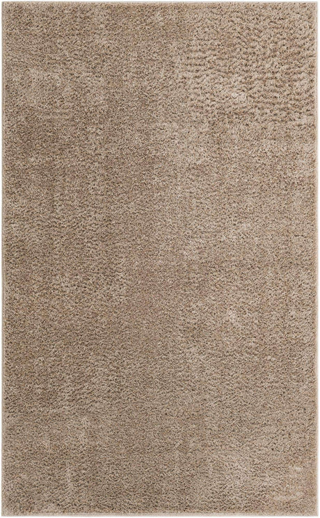 Taupe 5' 1 x 8' Studio Solid Shag Rectangle Area Rug Thick Soft Touch Fluffy & Plush Shaggy Pile