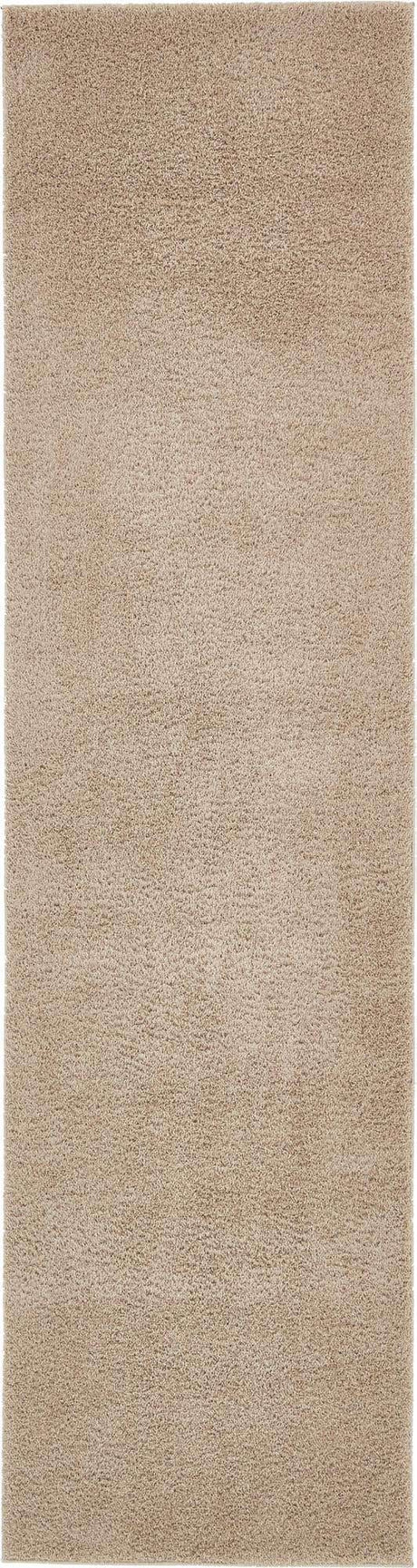 Taupe 2' 7 x 10' Studio Solid Shag Runner Area Rug Thick Soft Touch Fluffy & Plush Shaggy Pile