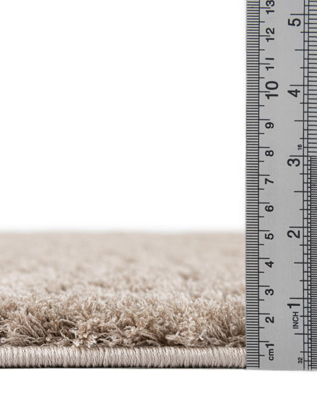 Taupe 2' x 6' 9 Studio Solid Shag Runner Area Rug Thick Soft Touch Fluffy & Plush Shaggy Pile Single Color Durable Carpet for Minimalist Decor for Sale at Rug Engine