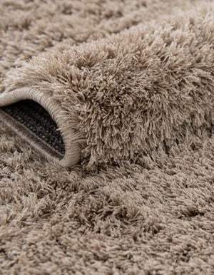 Taupe 2' x 6' 9 Studio Solid Shag Runner Area Rug Thick Soft Touch Fluffy & Plush Shaggy Pile