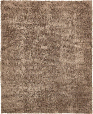 Brown 8' x 10' Studio Solid Shag Rectangle Rug
