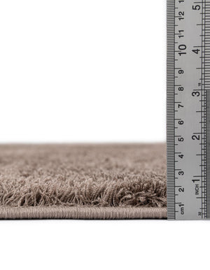 Brown 5' 1 x 8' Studio Solid Shag Rectangle Rug