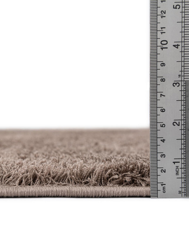 Brown 5' 1 x 8' Studio Solid Shag Rectangle Rug